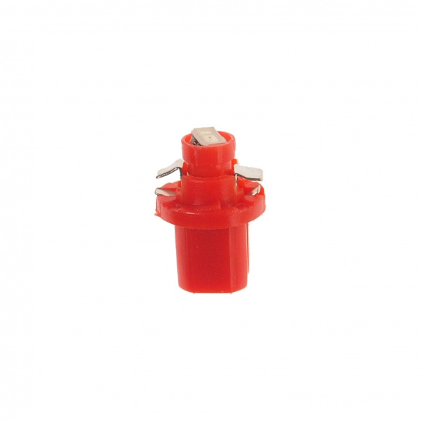 Автолампа T5 (W2*4.6d с патроном B8.5d) 1 SMD 3528  RED 8лм   12V MEGAPOWER /10 /100 Автолампа T5 (W2*4.6d с патроном B8.5d) 1 SMD 3528  RED 8лм   12V MEGAPOWER /10 /100