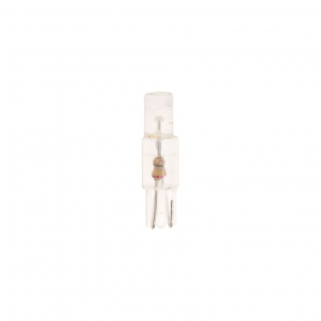 Автолампа T5 (W2*4.6d) 1 LED FLAT WHITE 6000K 7лм   12V MEGAPOWER /10 /100