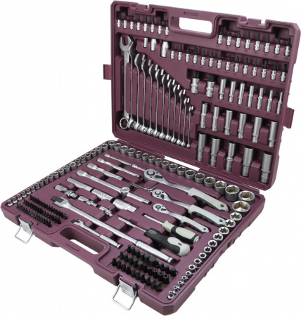 TS217 Набор инструмента универсальный 1/4", 3/8", 1/2"DR, 217 предметов TS217 Набор инструмента универсальный 1/4", 3/8", 1/2"DR, 217 предметов