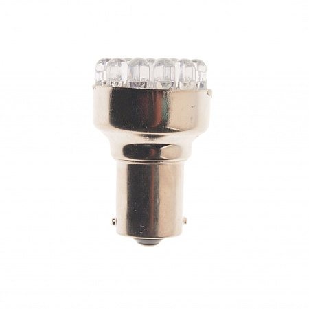 Автолампа P21W (BA15s) 19 LED WHITE 6000K 133лм  24V MEGAPOWER /10 /100
