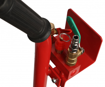 Домкрат подкатной пневматический 3т(6-12bar, h min 135мм, h max 450мм, 3 подушки, Ø270мм) ROCKFORCE /1