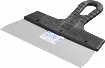 СИБИН 200 мм, пластиковая ручка, нержавеющий фасадный шпатель (10079-200)