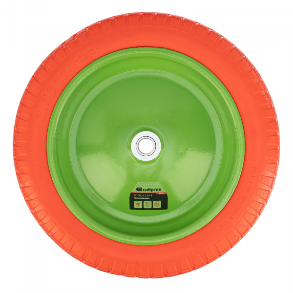 Колесо полиуретановое 3.00-8, длина оси 90 мм, подшипник 20 мм Сибртех Колесо полиуретановое 3.00-8, длина оси 90 мм, подшипник 20 мм Сибртех