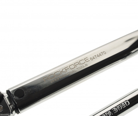 Ключ динамометрический RF-6474470A: 1/2 DR (40-210Nm) щелчкового типа в наборе с головками и удлинителем ROCKFORCE /1/8