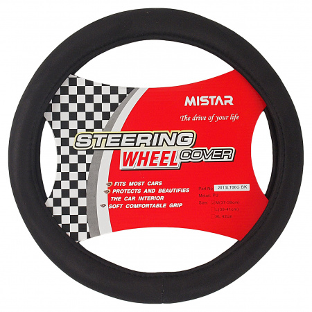 Оплетка руля MIS-2013BLT06G (M) BLACK MISTAR /1/25