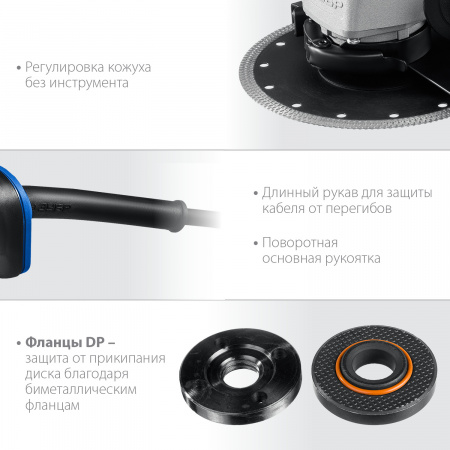 ЗУБР 2000 Вт, d180 мм, УШМ, Профессионал (УШМ-П180-2000 п)