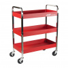 JTC Тележка инструментальная 3 секции красная с открытым отсеком JTC