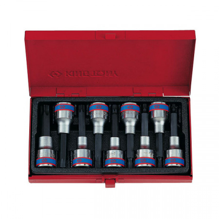 Набор торцевых насадок 1/2", Torx, Т20-Т60 мм, L = 80 мм, 9 предметов KING TONY 4119PR Набор торцевых насадок 1/2", Torx, Т20-Т60 мм, L = 80 мм, 9 предметов KING TONY 4119PR