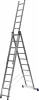 СИБИН 10 ступеней, со стабилизатором, алюминиевая, трехсекционная лестница (38833-10)