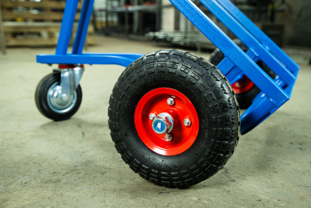 Тележка для газовых баллонов TOR ГБ-2, 2 баллона (250 пневмо колеса + 160 поворотное)