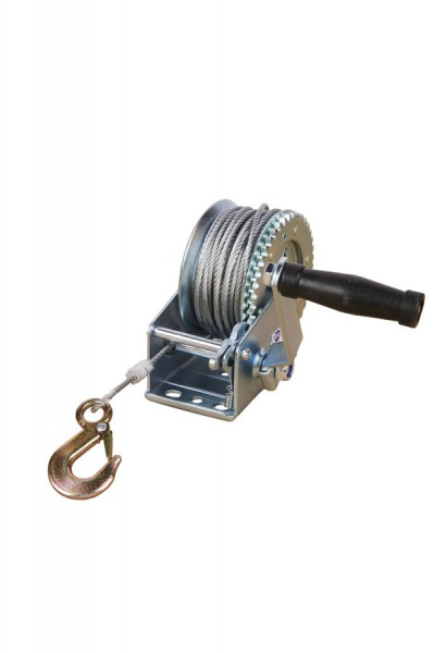 Лебедка ручная барабанная с тросом  400кг  20м оцинкованная TOR FD