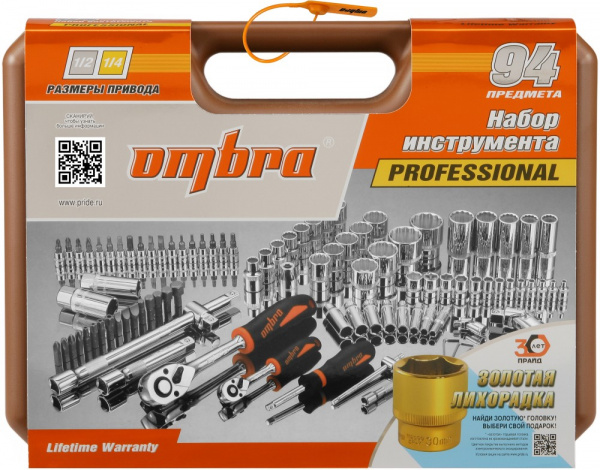 OMT94S12 Набор инструмента универсальный 1/4", 1/2"DR с головками торцевыми 12-гранными 1/2"DR, 94 предмета OMT94S12 Набор инструмента универсальный 1/4", 1/2"DR с головками торцевыми 12-гранными 1/2"DR, 94 предмета