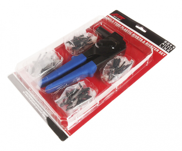 JTC Заклепочник 5,6.3,6.6мм углового типа с заклепками 40шт. JTC