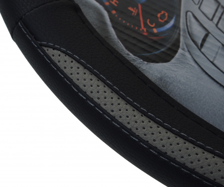 Оплетка руля MIS-17STW24 (XL) BLACK/GREY MISTAR /1/25
