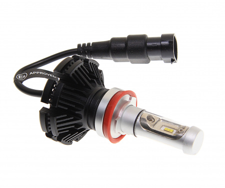 Автолампа H11 BRIGHT WHITE 6 SMD 6500K со встроенным блоком (2шт) 12-24V 5000лм MEGAPOWER /1/10