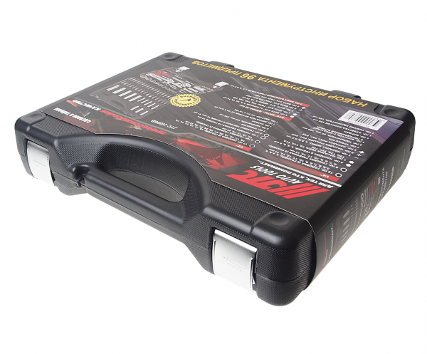 JTC Набор головок торцевых и бит 1/4",1/2" 6-ти гранных 96 предметов в кейсе JTC