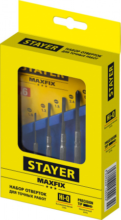 STAYER 6 предм., Часовые отвертки (2560-H6)