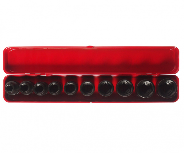 JTC Набор головок торцевых 1/2" 6-ти гранных 10-24мм ударных 10 предметов JTC JTC Набор головок торцевых 1/2" 6-ти гранных 10-24мм ударных 10 предметов JTC