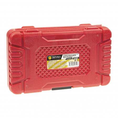 Компрессометр ER-86321 для бензиновых двигателей (0-21bar) 4 пр. в кейсе ЭВРИКА /1/20
