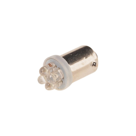 Автолампа T4W (BA9s) 4 LED WHITE 6000K 28лм   12V MEGAPOWER /10 /100
