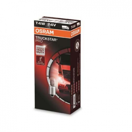 Автолампа T4W (BA9s) +100% TRUCKSTAR PRO 24V OSRAM /10/50/200