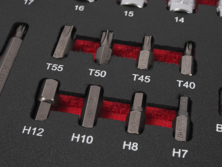 JTC Набор инструментов 63 предметов слесарно-монтажный (1-ая секция) в ложементе JTC JTC Набор инструментов 63 предметов слесарно-монтажный (1-ая секция) в ложементе JTC