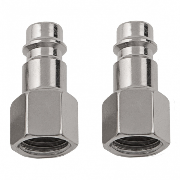 Ниппель универсальный быстросъемный ("папа"), 1/4, внутренняя резьба, 2 шт, Stels