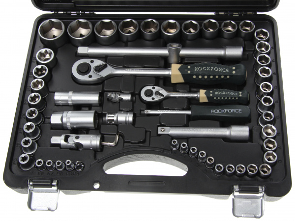 Набор торцевых головок и вставок RF-41082-5EURO: 1/2" & 1/4"DR 6-гранных 108пр. ROCKFORCE /1/3 Набор торцевых головок и вставок RF-41082-5EURO: 1/2" & 1/4"DR 6-гранных 108пр. ROCKFORCE /1/3