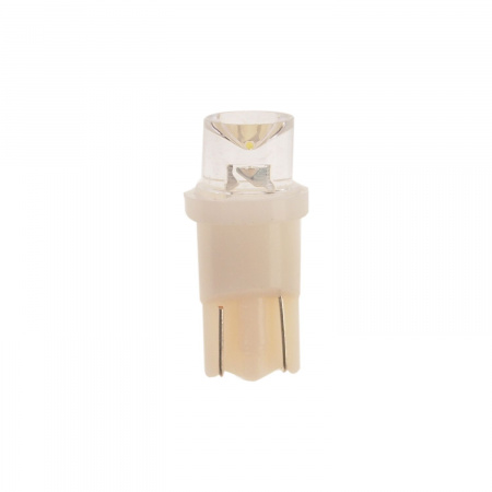 Автолампа T10W (W2,1x9,5d) 1 LED CONCAVE WHITE 6000K 10лм   12V MEGAPOWER /10 /100
