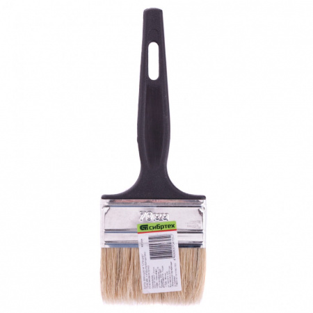 Кисть флейцевая "Стандарт", 70 х 6 мм, натуральная щетина, пластиковая ручка Сибртех