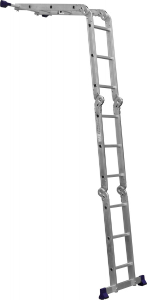 СИБИН ЛТ-43, 4 x 3 ступени, алюминиевая, четырехсекционная лестница-трансформер (38851)