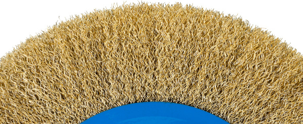 ЗУБР 125 мм, витая стальная латунированная проволока 0.3 мм, щетка дисковая для УШМ, Профессионал (35186-125)