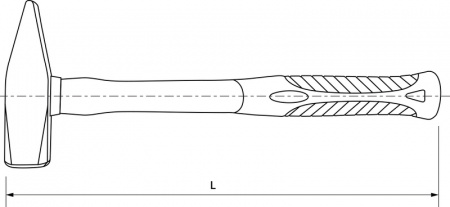 PHH800 Молоток слесарный с фиберглассовой рукояткой 800 гр