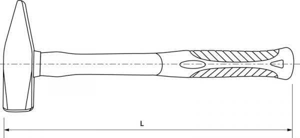 PHH800 Молоток слесарный с фиберглассовой рукояткой 800 гр