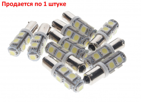 Автолампа T4W (BA9s) 9 SMD 5050 WHITE 6000K 12V MEGA ELECTRIC /10