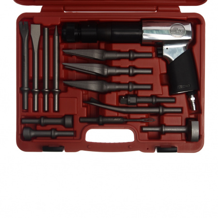 JTC Молоток пневматический 2100уд/мин. с набором зубил 15 предметов JTC