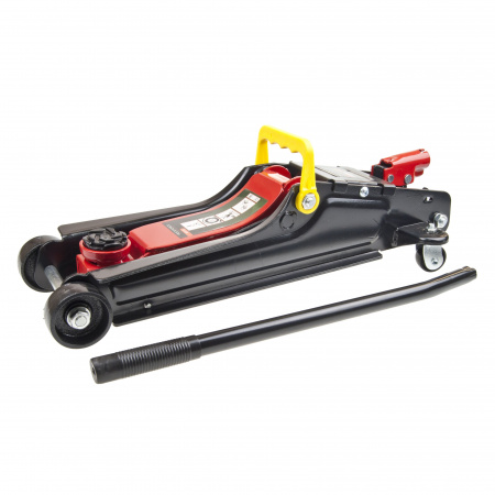 Домкрат гидравлический RF-T82010R, подкатной низкопрофильный с резиновой накладкой 3т (h min 85мм,h max 385мм), в кейсе  ROCKFORCE /1