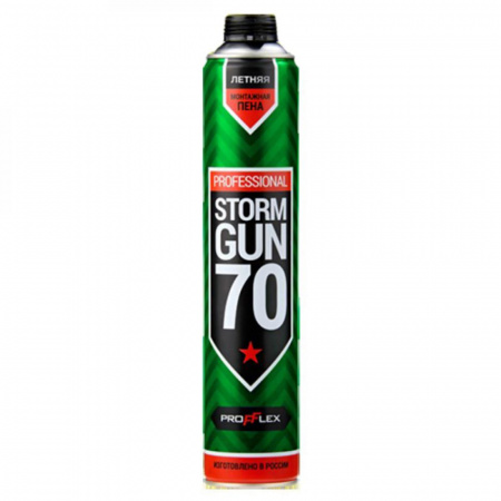 Пена монтажная профессиональная Profflex Storm Gun 70л 1040г 850мл (12)