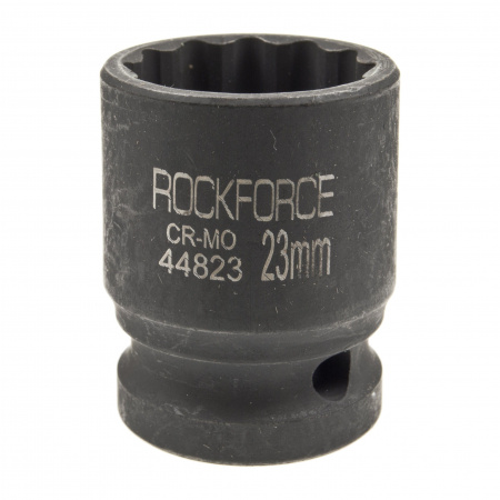 Головка торцевая 23мм 1/2" 12-гранная ударная L=40мм ROCKFORCE RF-44823 /1/180 Головка торцевая 23мм 1/2" 12-гранная ударная L=40мм ROCKFORCE RF-44823 /1/180