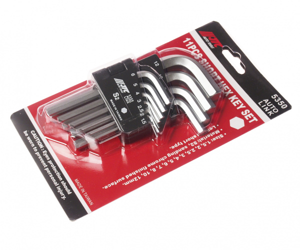 JTC Набор ключей шестигранных 1.5-12мм Г-образных 11 предметов JTC JTC Набор ключей шестигранных 1.5-12мм Г-образных 11 предметов JTC