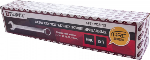 W3S6TB Набор ключей гаечных комбинированных серии ARC в сумке, 34-50 мм, 6 предметов