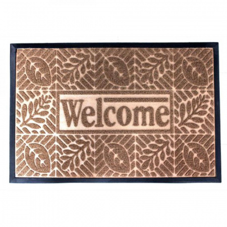 Коврик придверный BAIZHENG 60*90 (Welcome) коричневый (Bay) (30)