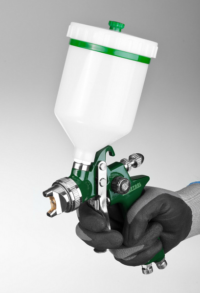 KRAFTOOL AirKraft, HVLP, 1.7 мм, пневматический краскопульт с верхним бачком (06522-1.7)