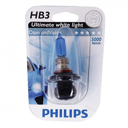 Автолампа HB3/9005 (65) P20d DiamondVision 5000K (блистер) 12V PHILIPS /1/10