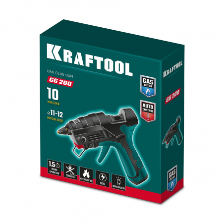 KRAFTOOL GG-200, 11 мм 200°C, термоклеящий газовый пистолет (55524)