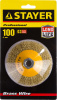 STAYER 100 мм, витая стальная латунированная проволока 0.3 мм, коническая щетка-крацовка для УШМ, Professional (35133-100)