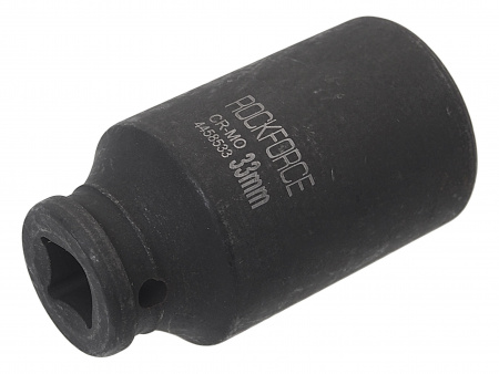 Головка торцевая 33мм 1/2" 6-гранная ударная удлиненная L=80мм ROCKFORCE RF-4458533 /1/10 Головка торцевая 33мм 1/2" 6-гранная ударная удлиненная L=80мм ROCKFORCE RF-4458533 /1/10
