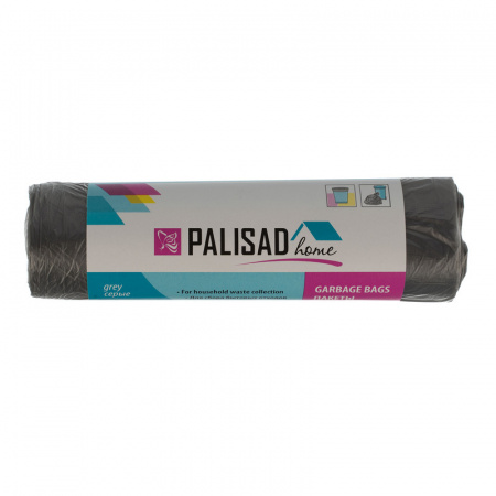 Пакеты для мусора 60 л x 20 шт. серые, Home Palisad