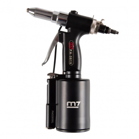 Заклепочник 2,4 - 4,8 мм, пневмогидравлический, пневмоудержание заклепки MIGHTY SEVEN PA-301V