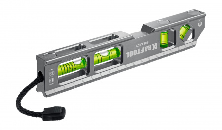 KRAFTOOL BILLET-20, 8 в 1, 200 мм, точность 0.3 мм/м, 4 глазка, брусковый магнитный уровень (34790)